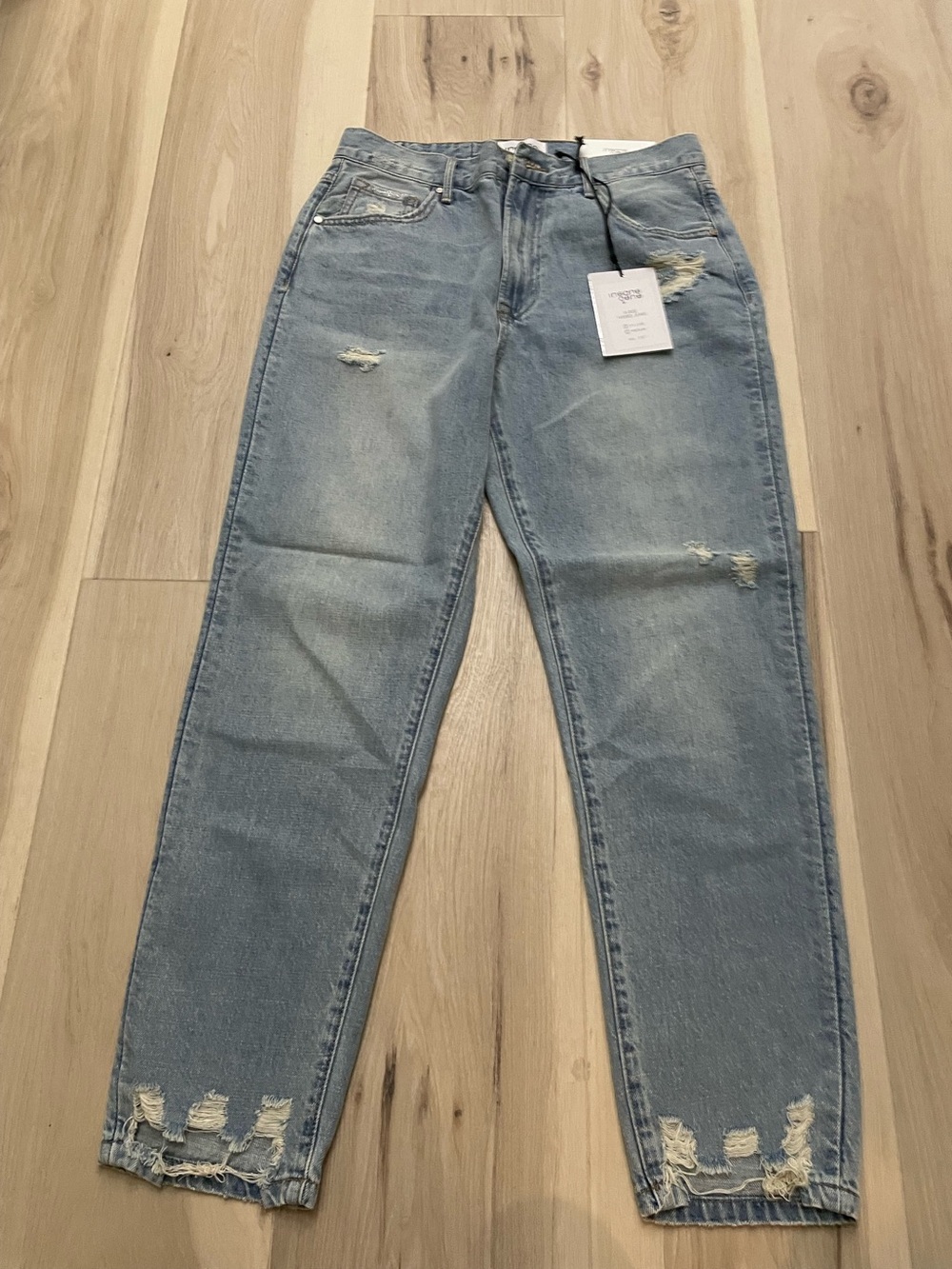 Insane Gene Light Blue Distressed Straight-Leg Jeans